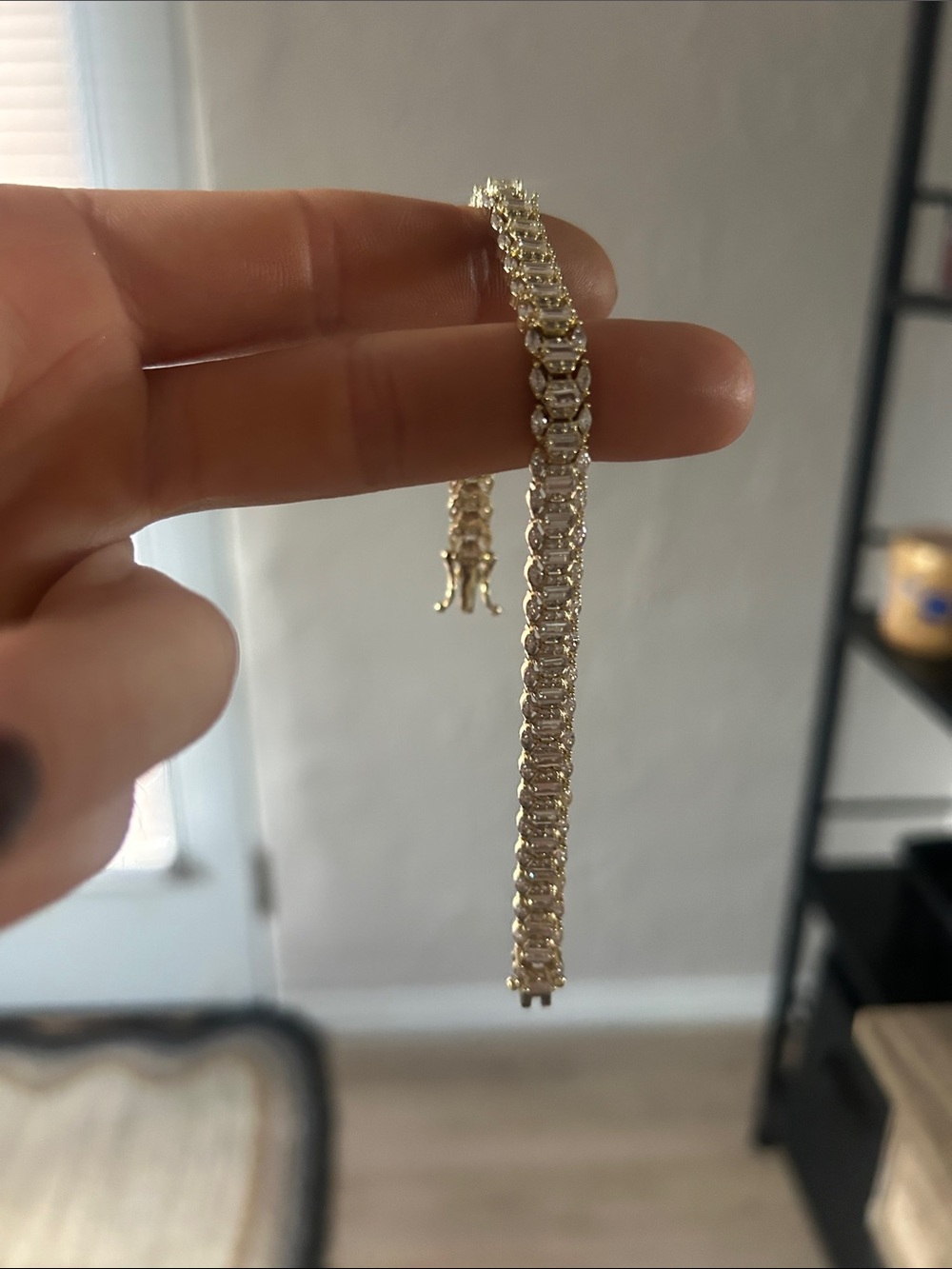 Gold-Tone Tennis Bracelet - Elegant Women Jewelry